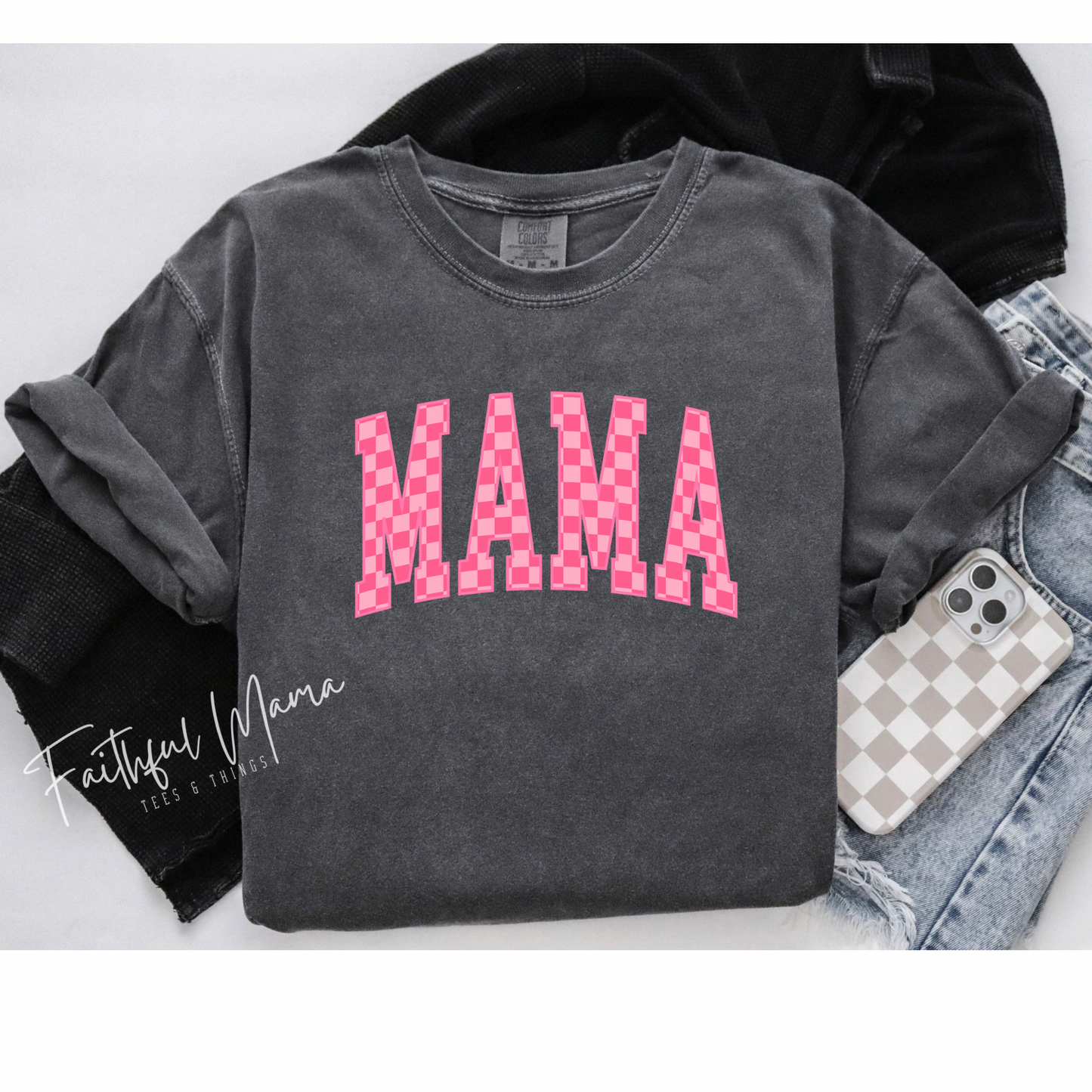 Mama Pink Checkered